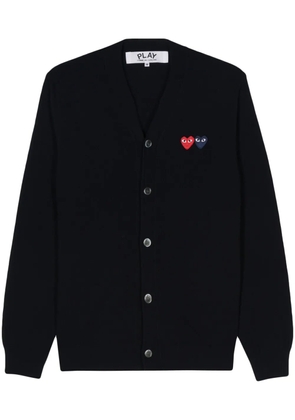 Comme Des Garçons Play heart-patch wool cardigan - Blue