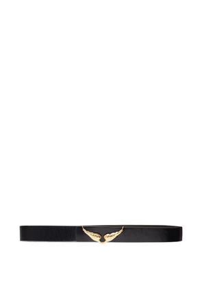 Zadig&Voltaire winged-buckle leather belt - Black