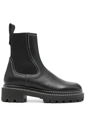 POEVE Maxie contrast-stitch boots - Black