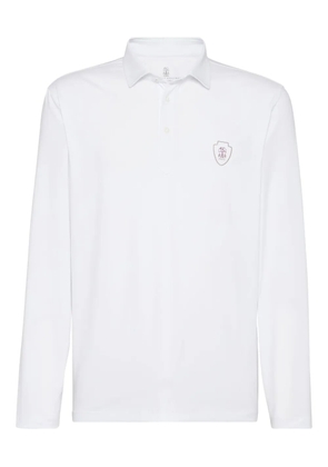 Brunello Cucinelli long-sleeve polo shirt - White