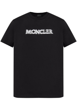 Moncler blurred-logo cotton T-shirt - Black