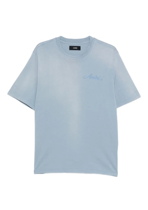 AMIRI embroidered cotton T-shirt - Blue