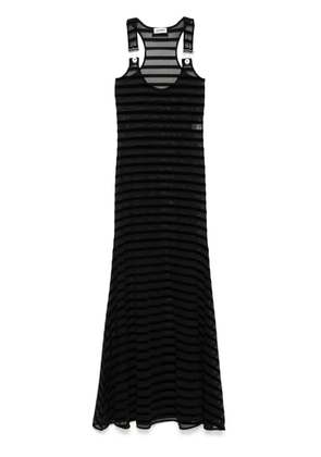 Jean Paul Gaultier flocked maxi dress - Black