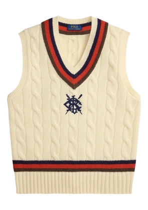 Polo Ralph Lauren cable-knit V-neck vest - Neutrals