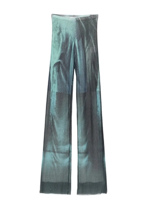 Jean Paul Gaultier abstract-print trousers - Blue