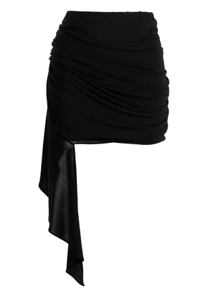 REV mid-rise draped miniskirt - Black