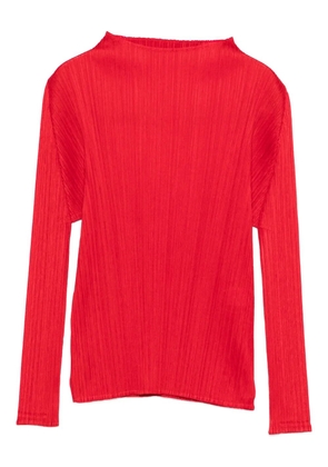 Pleats Please Issey Miyake pleated top - Red