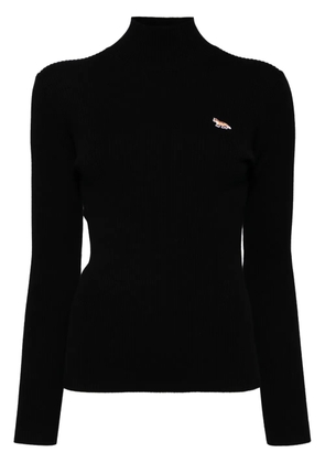 Maison Kitsuné Appliqué logo knitted top - Black