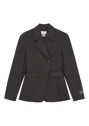 GANNI off-centre blazer - Black