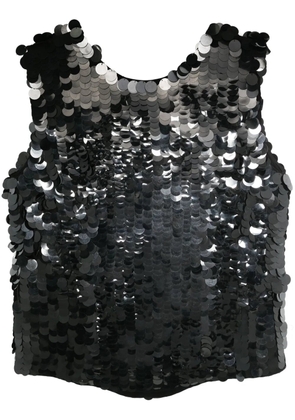 P.A.R.O.S.H. sequin embellished blouse - Black