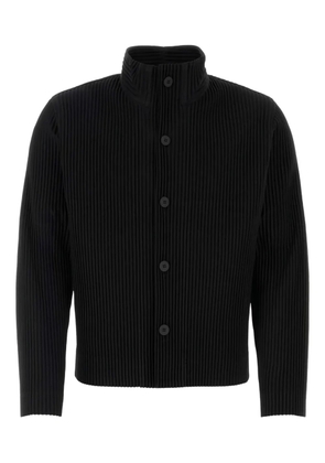 Homme Plissé Issey Miyake pleated button-up jacket - Black