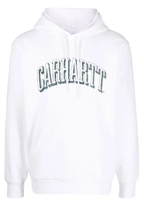 Carhartt WIP logo print drawstring hoodie - White