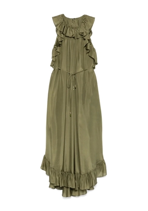 ZIMMERMANN Cascadian ruffle-trim midi dress - Green