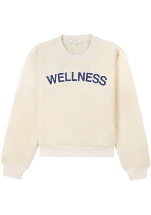 Sporty & Rich logo-patch fleece jumper - Neutrals