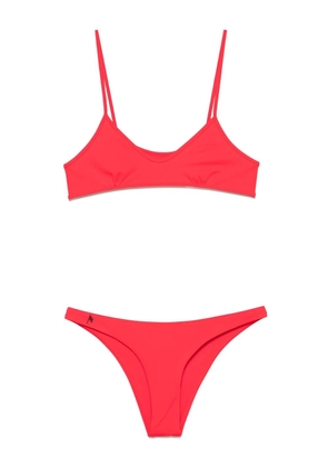 The Attico logo-print bikini - Red