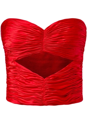 Alejandra Alonso Rojas cut-out bustier top - Red