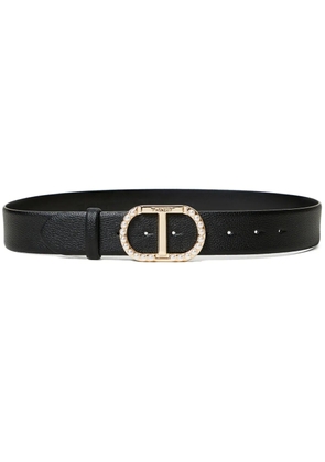 TWINSET oval T buckle belt - Black