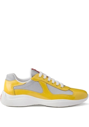 Prada America's Cup patent-leather sneakers - Yellow