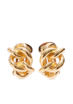 Christian Dior Pre-Owned chain-link gold-plated earrings