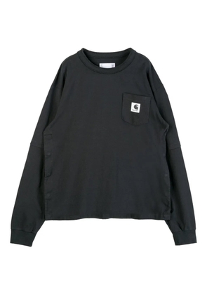 sacai x Carhartt WIP pocket-detail T-shirt - Black