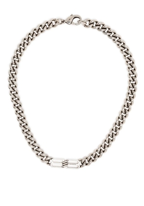 Balenciaga BB Icon gourmette-chain necklace - Silver