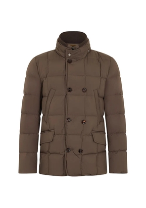 Moorer double-breasted padded jacket - Brown