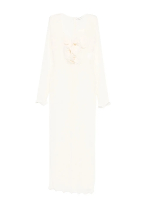 Magda Butrym floral-appliqué maxi dress - White