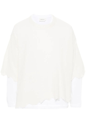 atomo factory layered raw-cut jumper - Neutrals