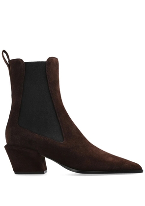 Paris Texas pointed-toe block-heel boots - Brown