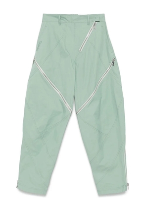The Attico zip-detail trousers - Green