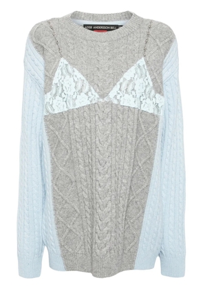 Andersson Bell lace embellishment sweater - Blue