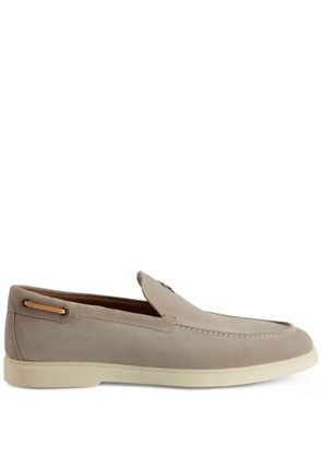 Giuseppe Zanotti Maui logo-plaque suede loafers - Neutrals