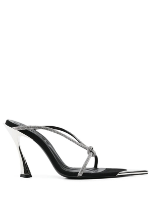 Mugler 100mm Knotted Fang sandals - Black