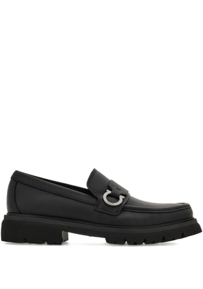 Ferragamo Gancini leather loafers - Black