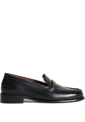 Maison Kitsuné Fox-detail loafers - Black