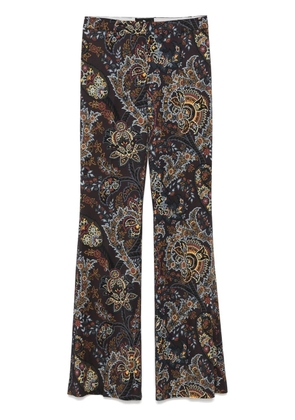 ETRO paisley-print flared trousers - Black