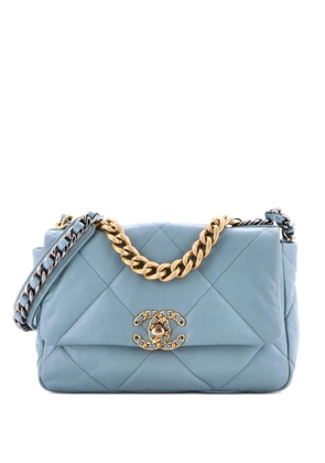 CHANEL Pre-Owned 19 Flap Bag Quilted Leather Medium crossbody bag - Blue