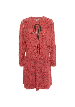 Zadig&Voltaire floral-print long-sleeve dress - Red