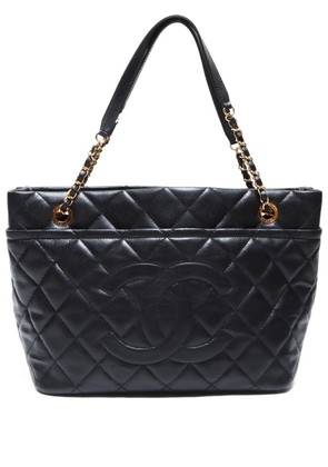 CHANEL Pre-Owned 2013 CC logo quilted tote bag - Black