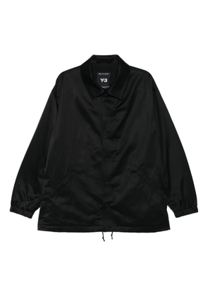 Y-3 logo-print shirt jacket - Black