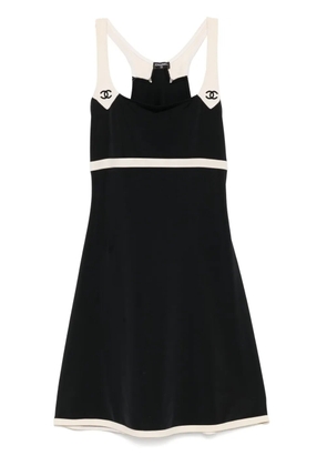 CHANEL Pre-Owned 2000s CC-logo embroidery beach dress - Black