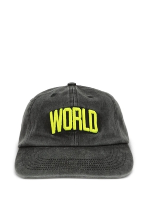 Cherry World logo-embroidered cap - Black