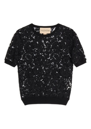 Valentino Garavani cotton and lace top - Black