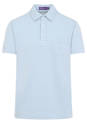 Ralph Lauren Purple Label piqué-weave polo shirt - Blue
