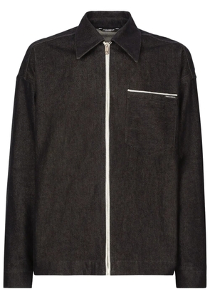 Dolce & Gabbana logo-print cotton jacket - Black