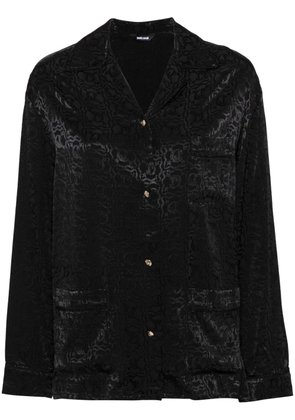 Just Cavalli logo-jacquard shirt - Black
