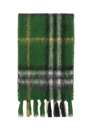Burberry checked mohair scarf - Green