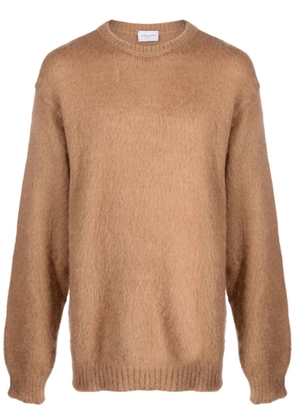 Family First brushed-effect mohair-blend jumper - Neutrals