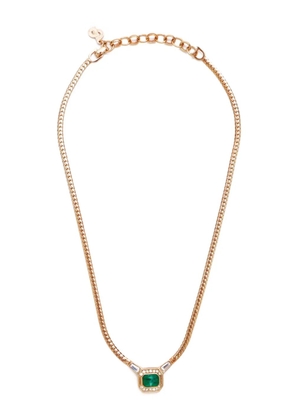 Christian Dior Pre-Owned rhinestone-embellished chain necklace - Gold