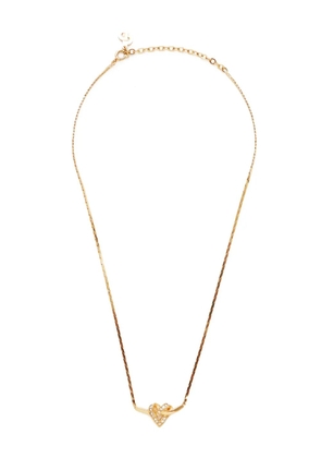Christian Dior Pre-Owned gold-plated heart-pendant necklace